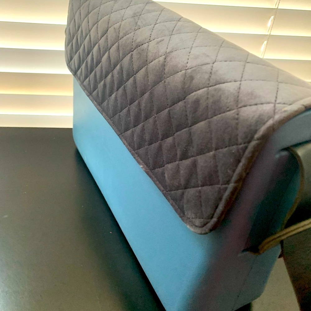 Chic Quilted Blue and Gray O-Bag